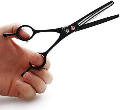 Dream Reach 7.0 Inch Professional Pet Cat Dog Grooming Shears Scissor, Straight, Curved, Thinning/Blending/Chunking Scissors Kit (thinning Shear)