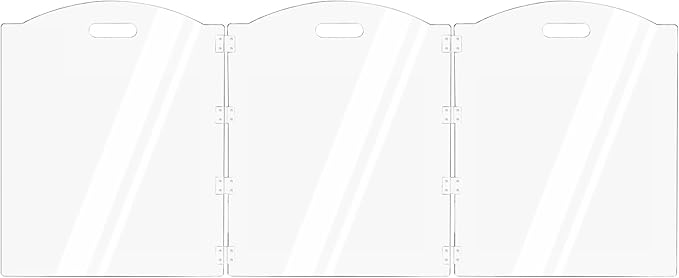 Acrylic Dog Playpen for House 3 Panel 60" W x 24" H Foldable Dog Gate Indoor with Handles, Free-Standing Pet Fence Clear Dog Pen for Small Dogs Puppy Cat Rabbit Accessories