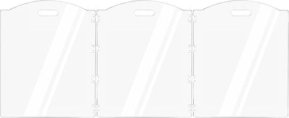 Acrylic Dog Playpen for House 3 Panel 60" W x 24" H Foldable Dog Gate Indoor with Handles, Free-Standing Pet Fence Clear Dog Pen for Small Dogs Puppy Cat Rabbit Accessories