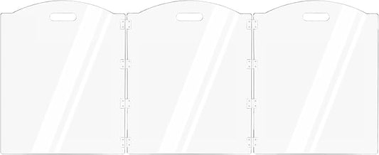 Acrylic Dog Playpen for House 3 Panel 60" W x 24" H Foldable Dog Gate Indoor with Handles, Free-Standing Pet Fence Clear Dog Pen for Small Dogs Puppy Cat Rabbit Accessories