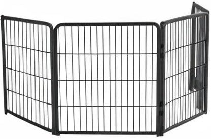 FXW Homeplus Dog Playpen for Indoor Use - Stress-Free and Safe Play, Heavy Duty 32 Inch 4 Panels Dog Pen for Puppies, Small and Medium Dogs, Black_atented