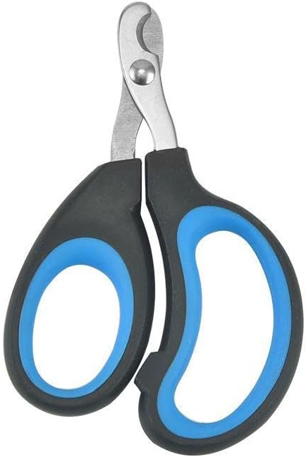 Dog Nail Trimmers and Cat Nail Clipper Set - Professional Dog Nail Clippers for Small Breeds, Heavy Duty Pet Trimmers, Safe Cat Claw Clippers, Ideal for Cats, Dogs, Puppies, Rabbits,(Black/Blue)