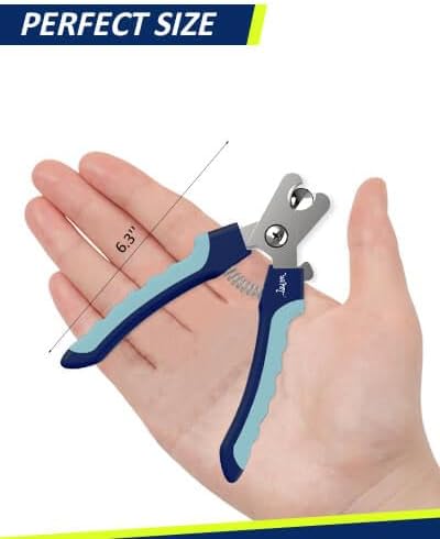 WePet Dog Nail Clippers U10.1, Dog Nail Trimmer Large Breed with Quick Sensor, Razor Sharp Blade Professional Pet Nail Clipper with Safety Guard and Nail File, Pale Turquoise