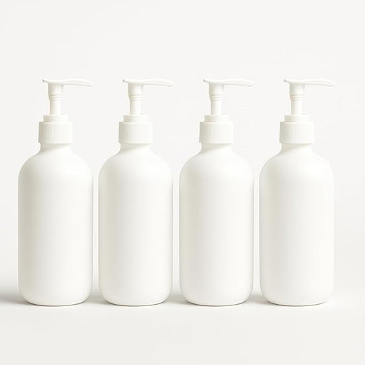 NilocG Aquatics Aquarium Dosing Bottles, 500ml (4x White 500ml Bottles with 1ml Pump)