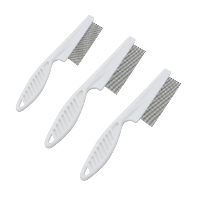 3 Packs Pet Hair Comb Grooming Comb Kit Massage Dual-Sided Comb for Small Dogs Puppies Dog Combs Tooth Stainless Grooming Massage Dual-Sided Comb White