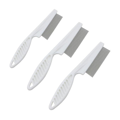 3 Packs Pet Hair Comb Grooming Comb Kit Massage Dual-Sided Comb for Small Dogs Puppies Dog Combs Tooth Stainless Grooming Massage Dual-Sided Comb White