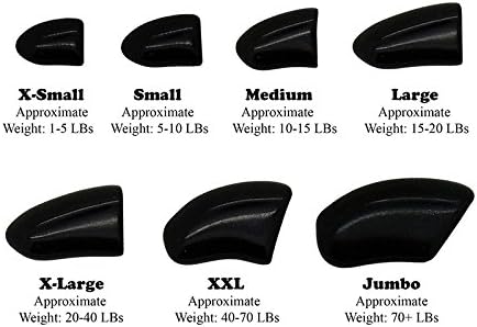 40-Pack Soft Nail Caps for Dogs Claws Black Large