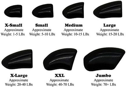 40-Pack Soft Nail Caps for Dogs Claws Black Small