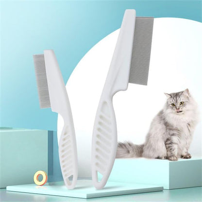 2Pcs White Flea Comb for Dogs and Cats,Pet Flea Comb,Multifunctional Pet Hair Comb Flea and Tear Stain Removal,Flea Comb for Dogs,Flea Comb for cats,Flea Combs,Pet Supplies,Flea and Tick Control