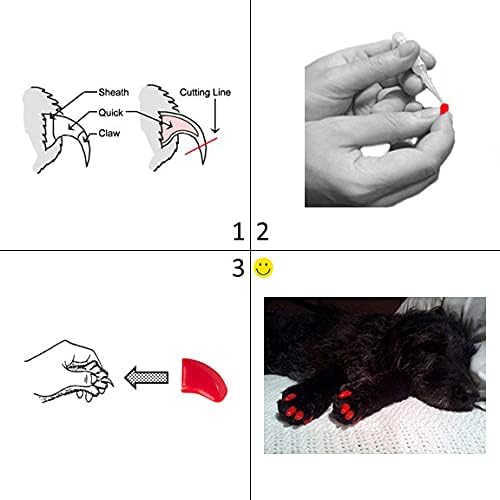 40-Pack Soft Nail Caps for Dogs Claws Black XXL