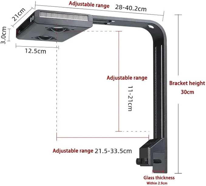 Noopsyche NP K7 Pro V3 III LED Aquarium Light, 140W, WiFi App Control, Adjustable Mount, Full Spectrum for Coral Reef