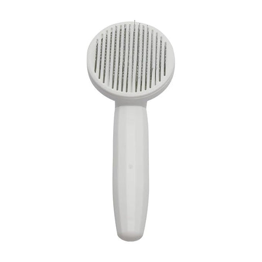 Self Cleaning Hair Remover Dog Brush for Shedding, Deshedding, Grooming, Deshedder Slicker Brushes for Short Hair Dogs and Cats (White)