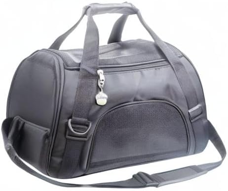 Cat Carrier,Soft-Sided Pet Travel Carrier for Cats,Dogs Puppy Comfort Portable Foldable Pet Bag Airline Approved (Small Black)
