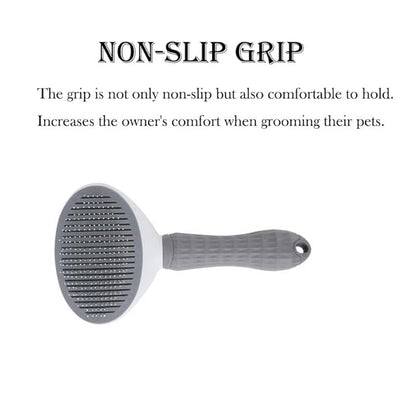 Cat Brush Dog Brush for Grooming - Cat Hair Comb for Shedding, Pet Self Cleaning Slicker Brush LRHINETAR