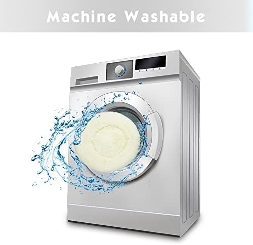 Anti Anxiety Round Fluffy Plush Faux Fur Warm Washable Dog Bed & Cat Bed, Original Bed for Small Medium Large Pets,Used to Relieve Joints and Improve Sleepï¼20"/24"/27''ï¼ (27", White)