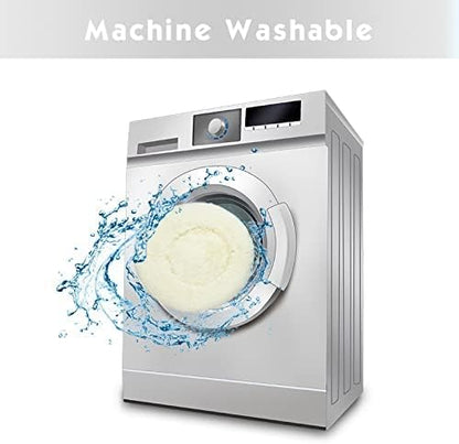 Anti Anxiety Round Fluffy Plush Faux Fur Warm Washable Dog Bed & Cat Bed, Original Bed for Small Medium Large Pets,Used to Relieve Joints and Improve Sleepï¼20"/24"/27''ï¼ (27", White)