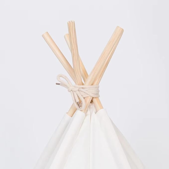 Pet Teepee Dog & Puppy Cat Tents Tipi Bed Portable Houses with Thick Cushion for Pets Up to 15lbs