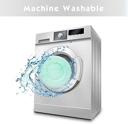 Anti Anxiety Round Fluffy Plush Faux Fur Warm Washable Dog Bed & Cat Bed, Original Bed for Small Medium Large Pets,Used to Relieve Joints and Improve Sleepï¼20"/24"/27''ï¼ (20", Light Green)