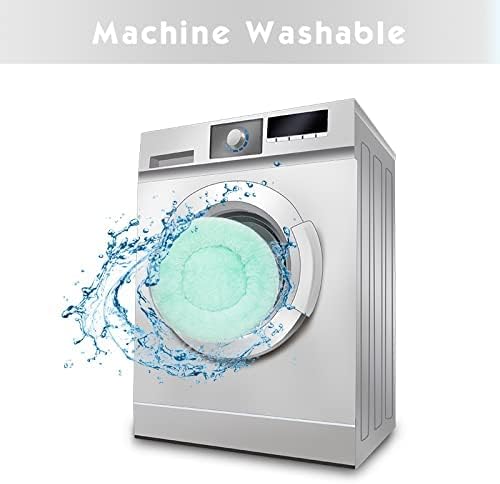 Anti Anxiety Round Fluffy Plush Faux Fur Warm Washable Dog Bed & Cat Bed, Original Bed for Small Medium Large Pets,Used to Relieve Joints and Improve Sleepï¼20"/24"/27''ï¼ (27", Light Green)