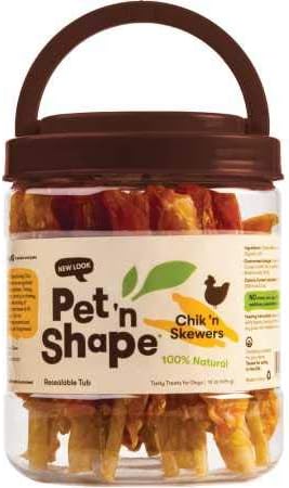 Pet 'n Shape Chik 'n Skewers Natural Dog Treats, 1-Pound Tub