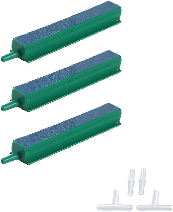 ALEGI Fish Tank Air Bubble 3-Piece Air Stone Bars for Aquarium,Air Stone Bar Hydroponics with Connectors (4 inch 3 pcs)