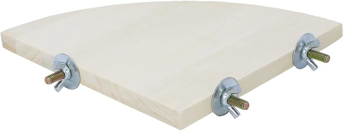 Wontee Bird Perch Stand 2 Pack Wooden Platform Corner Ledge for Budgies Cockatiels Conures African Greys Rats Gerbils Chinchillas Squirrels (M (6.7"x6.7")