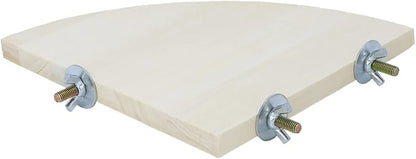 Wontee Bird Perch Stand 2 Pack Wooden Platform Corner Ledge for Budgies Cockatiels Conures African Greys Rats Gerbils Chinchillas Squirrels (M (6.7"x6.7")