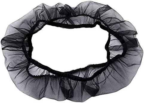 ISMARTEN Bird Cage Seed Catcher Mesh Skirt Cover, Black, Foldable, 59-98 in Circumference, 13 in Height, Prevent Scatter and Mess