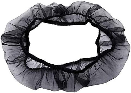 ISMARTEN Bird Cage Seed Catcher Mesh Skirt Cover, Black, Foldable, 59-98 in Circumference, 13 in Height, Prevent Scatter and Mess