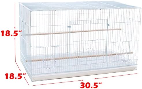 Mcage Lot of 4 Large 30" Flight Bird Breeding Cage Canary Aviary Lovebird Budgie Finch Parakeet(White)