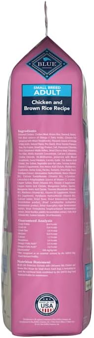 Blue Buffalo Life Protection Formula Adult Small Breed Dry Dog Food, Supports High Energy Needs, Made with Natural Ingredients, Chicken & Brown Rice Recipe, 15-lb Bag