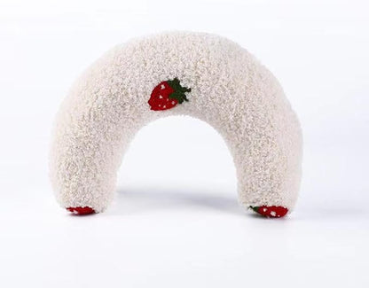 T'CHAQUE Dog Pillow Bed, Cat Calming Pillow, Dog Neck Pillow for Joint Relief Sleeping, Ultra Soft Half Donut Cuddler, Pillow Pet for Upper Spine Support, Doggy/Kitten Pillow Training Toy