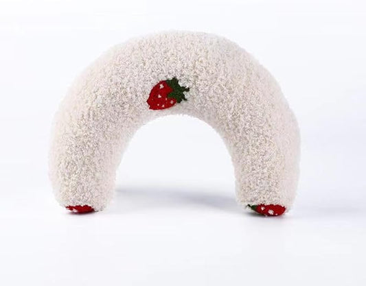 T'CHAQUE Dog Pillow Bed, Cat Calming Pillow, Dog Neck Pillow for Joint Relief Sleeping, Ultra Soft Half Donut Cuddler, Pillow Pet for Upper Spine Support, Doggy/Kitten Pillow Training Toy