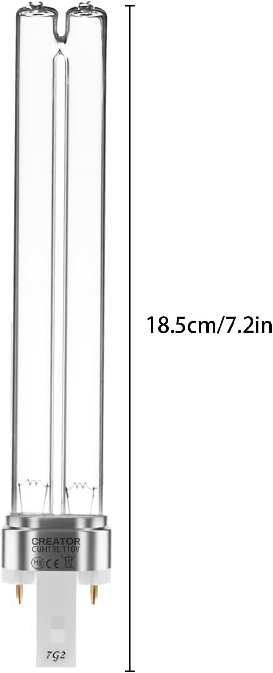 4 Pack 13 Watts UV UVC G23 Base Ultraviolet Light Bulb Compatible w/Jebao Pond Sunsun Grech, UV Light for Pond