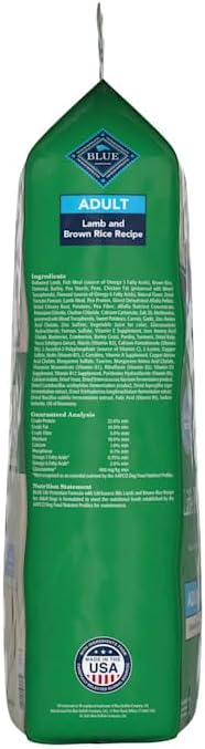 Blue Buffalo Life Protection Formula Adult Dry Dog Food, Helps Build and Maintain Strong Muscles, Made with Natural Ingredients, Lamb & Brown Rice Recipe, 34-lb. Bag