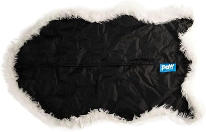 PupRug Orthopedic Dog Bed for Large Dogs with Fluffy Soft Faux Fur and Memory Foam for Joint Pain Relief, Machine Washable and Waterproof Couch Bed, Polar White, Medium