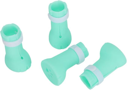 Pssopp 4Pcs Anti-Scratch Cat Shoes Silicone Boots, Cat Nails Protector Shoes Boots Cat Washing Claw Foot Cover for Bathing