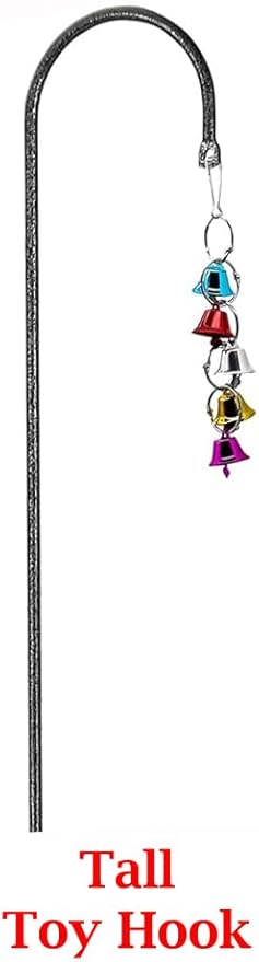 Elegant and Durable Wrought Iron Parrot Bird Play Perch Sturdy 4-Leg Rolling Stand Perch Gym Ground with Removable No Rust Stainless Steel Tray and Feed Cups Toy Hook