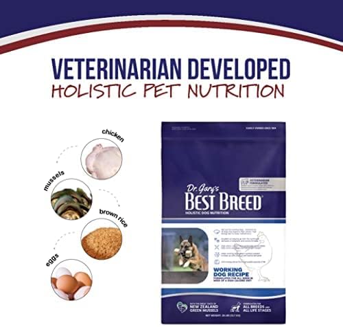 Best Breed Dr. Gary's Working Dog Diet Made in USA [Natural High Calorie Dry Dog Food]- 13lbs, Dark Brown (7-53182-95269-7)