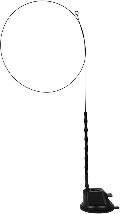 Interactive Bird Simulation Cat Toy Set, Interactive Cat Toys for Indoor Cats, Cat Feather Toy, Self-Holding Suction Base, 5 Replacement Birds, Feathers & Bells (Suction Cup + Wire)