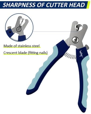 WePet Dog Nail Clippers U10.1, Dog Nail Trimmer Large Breed with Quick Sensor, Razor Sharp Blade Professional Pet Nail Clipper with Safety Guard and Nail File, Pale Turquoise