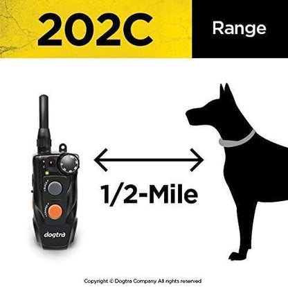 Dogtra 202C Waterproof ½-Mile One-Handed Operation 2-Dog Remote Training Dog E-Collar