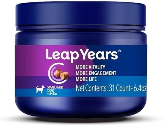 Soft Chew - Dog Supplement for Brain, Heart & Muscle Health, Supports Longevity, Veterinarian-Formulated with NAD+ & Senolytic, Patent-Pending Formula, 31 Chews