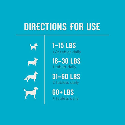 VetIQ Hip & Joint Health Supplement for Dogs, with Glucosamine, Chondroitin & MSM, Chewable Tablets for Dogs, Chicken Flavor, 60 Count