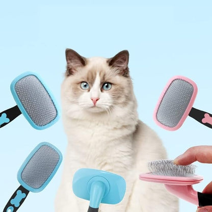 Slicker Brush, PETPAWJOY Dog Brush Gently Cleaning Pin Brush for Shedding Dog Hair Brush for Small Dogs Puppy Yorkie Poodle Rabbits Cats