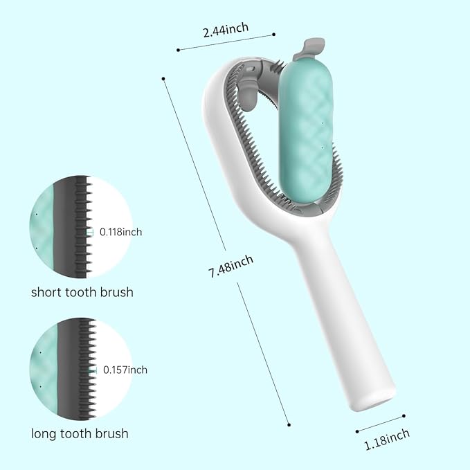 Cat Brush with Water Tank Pet Hair Removal Comb Slicker Brushes for Dogs Cats Grooming Tool Removes Loose Undercoat Mats Tangled Hair Brush for Pet Massage (LongHaired Blue)