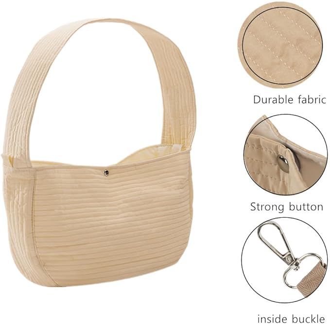 Dog Sling Carrier Small Puppy Sling Bag Adjusatable Shoulder Bag Hands Free Sling Carrier Portable Outing for Small Dogs Cats Puppy