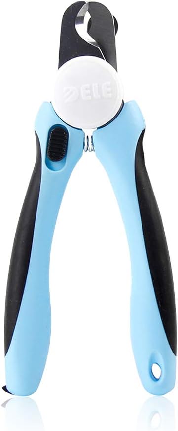 SITENG Dog Nail Clippers - Professional Pet Nail Trimmer with Safety Guard to Avoid Over Cutting - Free Nail File, Sharp Blades & Non Slip Handles - Perfect Grooming Tools for Cats and Medium Dogs