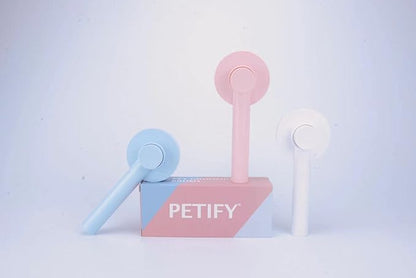 Cat Self Cleaning Slicker Brush, Cat Grooming Brush, Short and Long Haired remover for Dogs and Cats, Slicker Brush Removes Loose Undercoat & Tangled Hair (White Macaron)