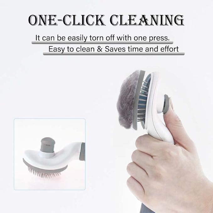 Cat Brush Dog Brush for Grooming - Cat Hair Comb for Shedding, Pet Self Cleaning Slicker Brush LRHINETAR